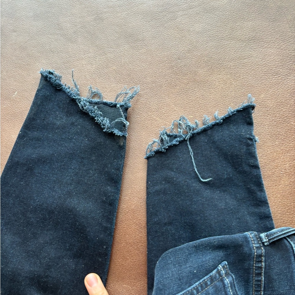 MOTHER Jeans The Stunner Zip Two Step Fray Wash Last Call Size 25 - Picture 6 of 10